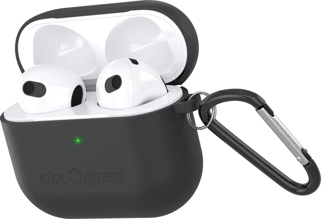 AlzaGuard Skinny Coque en Silicone Noir pour Airpods 2021 Pro