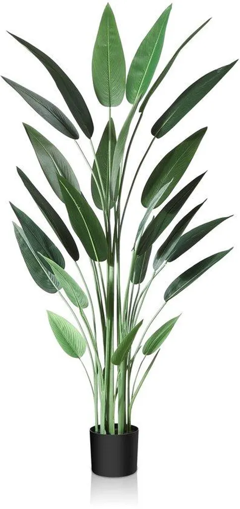 Plante Artificielle 160cm Real Touch Canna Lilia avec Feuilles Larges