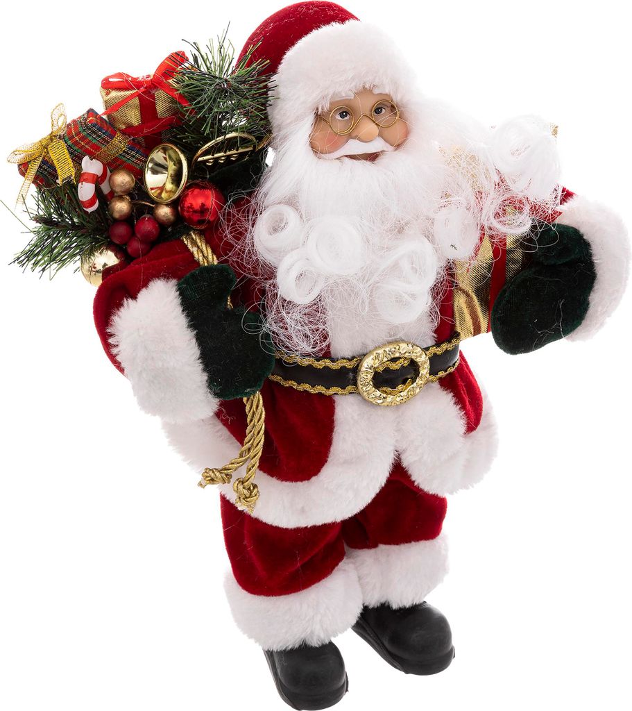 Weihnachtsmann rot aus samt 30cm - Feeric Lights & Christmas