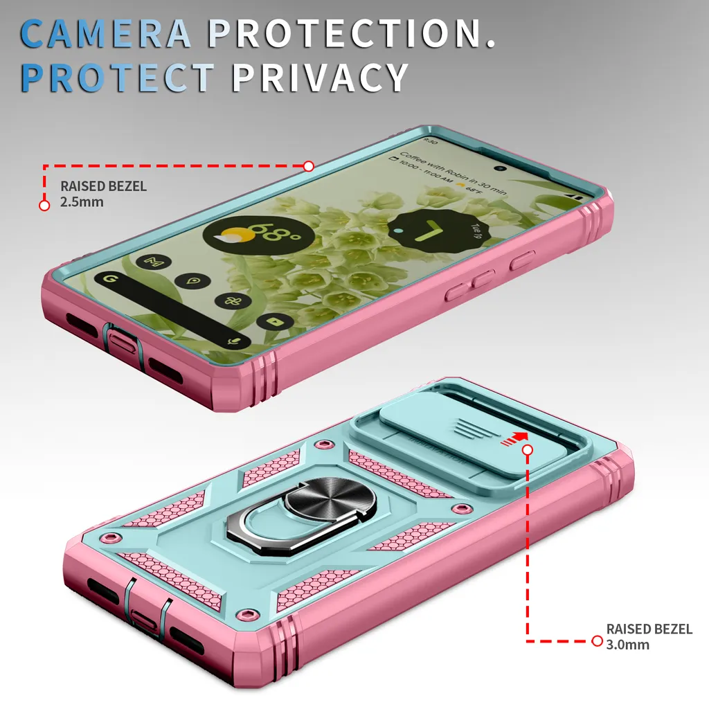 Custodia Google Pixel 6 Rosa Verde: Sicurezza e Colore per Te - 7