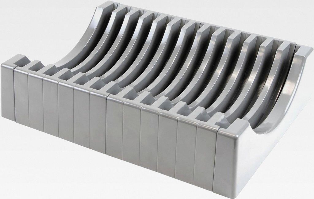Tellerhalter für Möbel, Platz für 13 Teller, Grau, Kunststoff