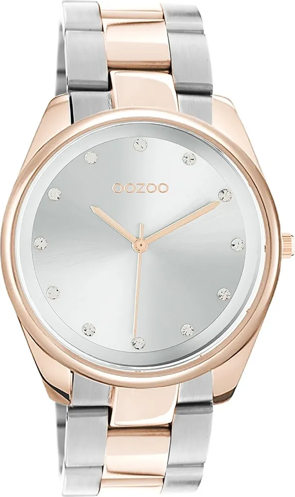 Montre Oozoo UOC10964 en acier inoxydable argenté et or rose design