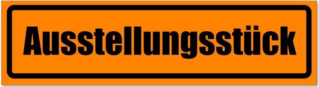 Kiwistar - Autoaufkleber - Orange - Schwarz - 30 x 8 cm - Ausstellungsstück invertiert - Hinweis Aufkleber Sticker für Auto, Kfz, Fahrrad, PKW, LKW