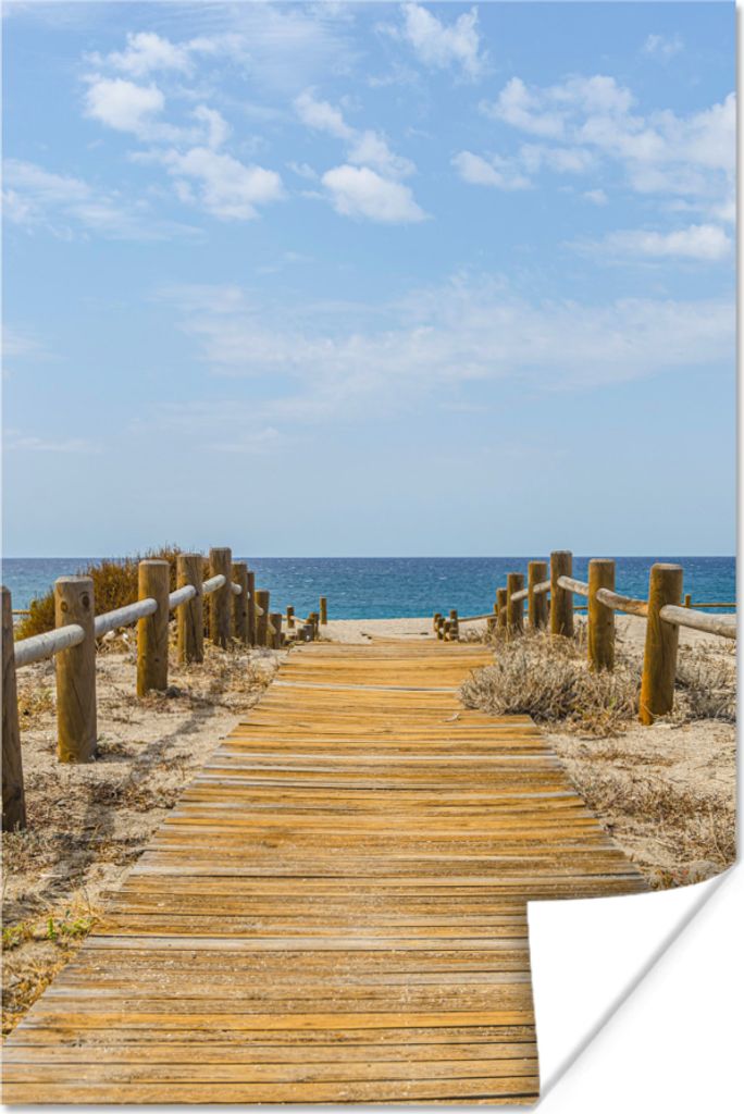 MuchoWow Poster Strand - Weg - Sommer 120x180 cm - Kunstposter