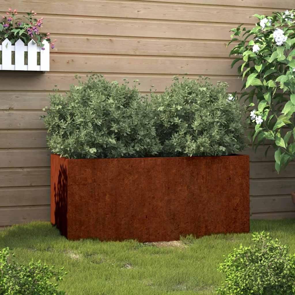 vidaXL Bac à plantes 62x30x29 cm acier corten Image du produit 