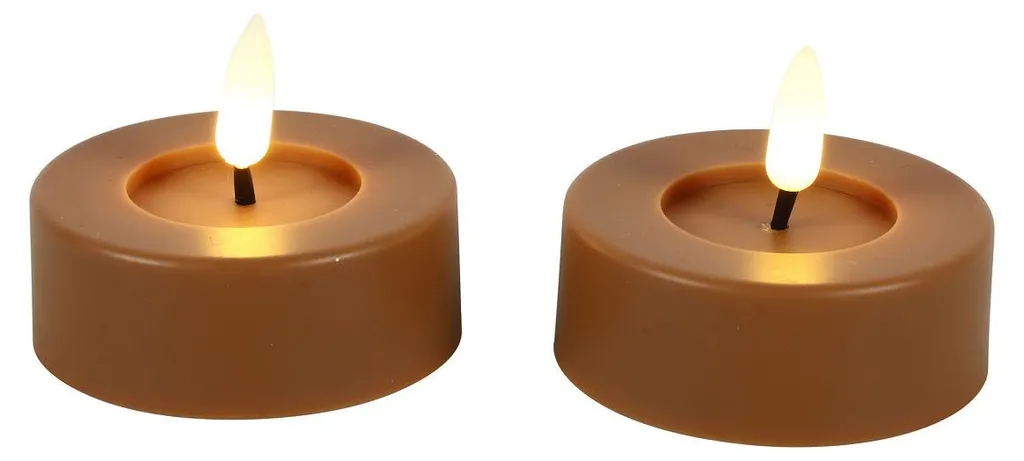 Countryfield Bougies Chauffe-plat LED Rustiques Ambre Maxi x2 Ambiance