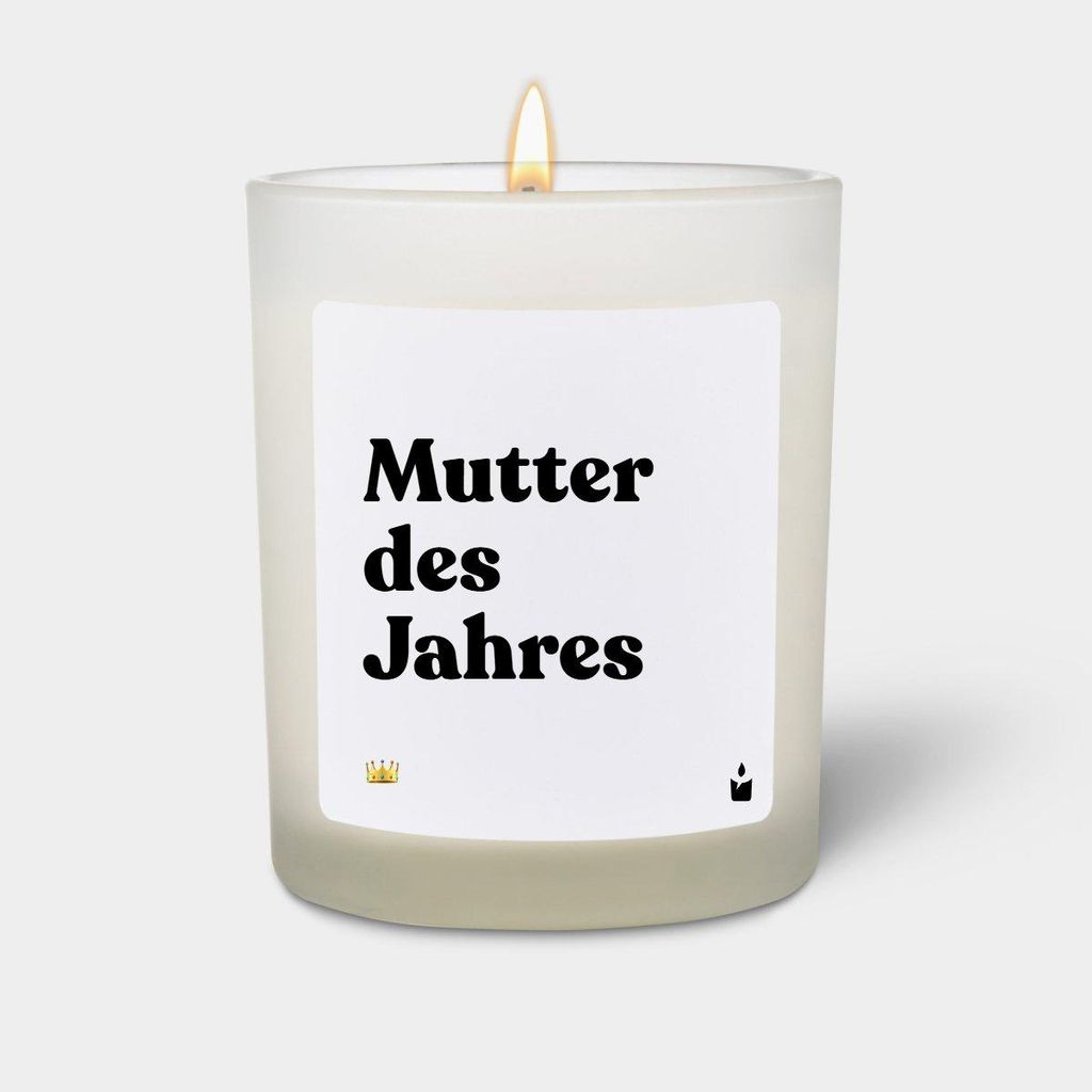 ChattyCandles Duftkerze Weiss Woody Mutter des Jahres