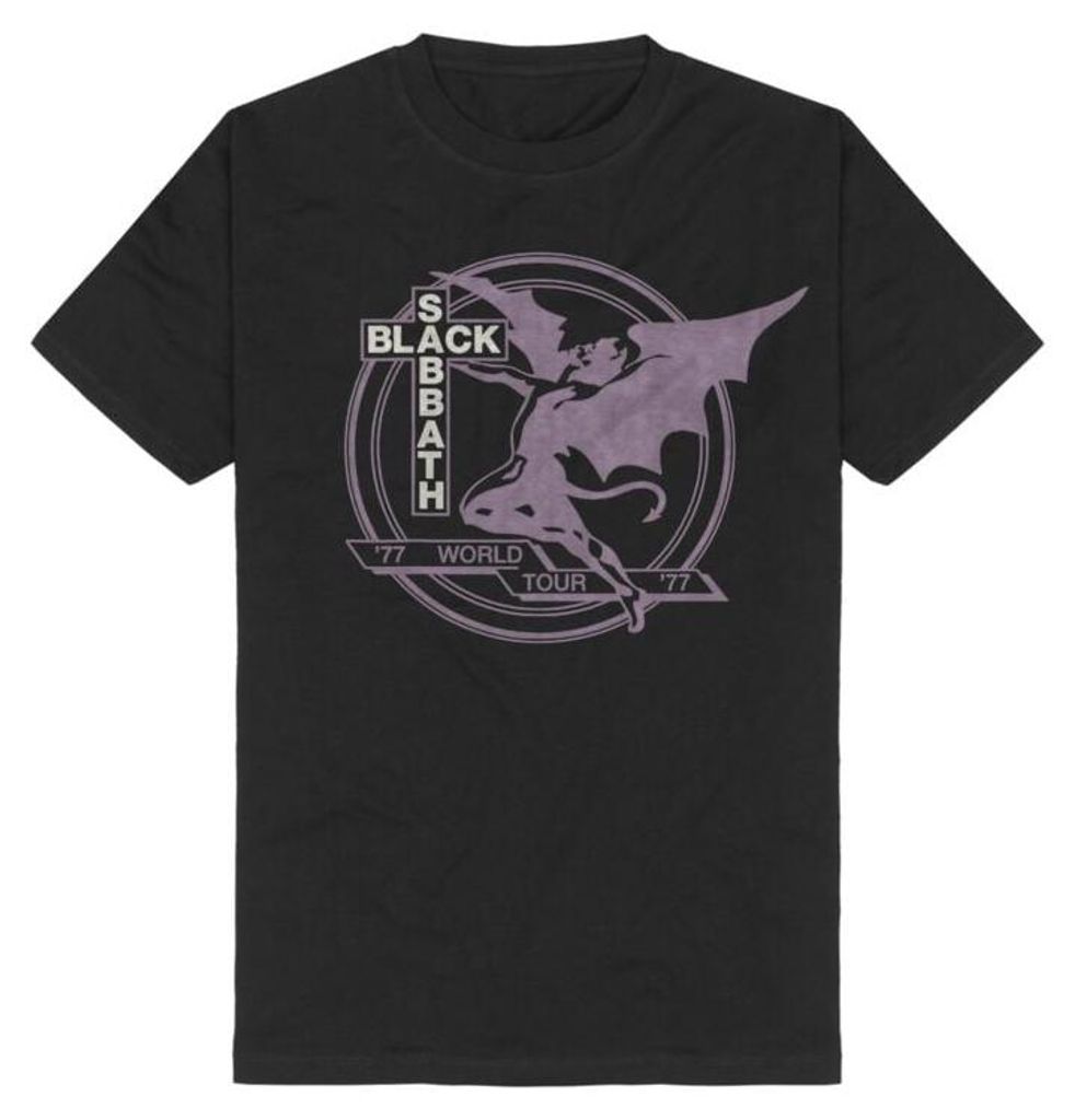 Black Sabbath T-Shirt Herren World Tour 1977 schwarz 3XL