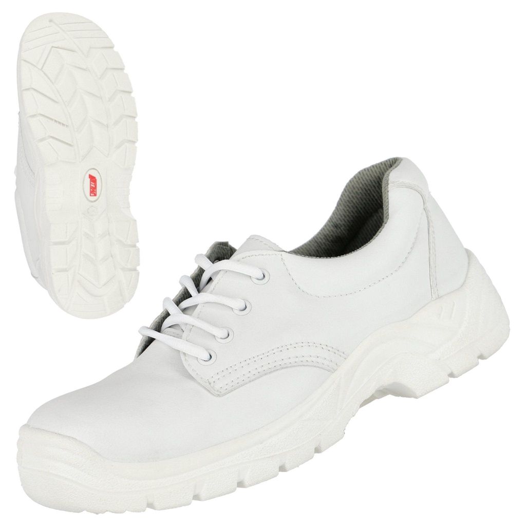 S2 Sicherheitshalbschuhe Nitras Clean Step - Gr. 44 - Kunstleder - weiß