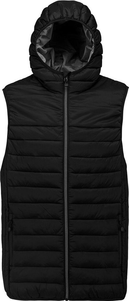 Proact Herren Kapuzen-Stepp-Bodywarmer PC4041 (S) (Schwarz)