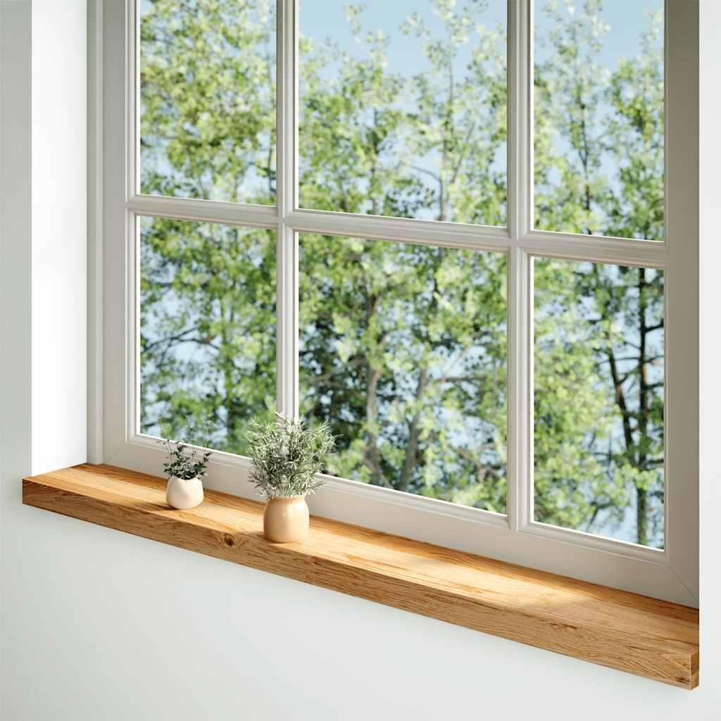 vidaXL Fensterbänke 2 Stk. Hellbraun 160x15x2 cm Massivholz Eiche