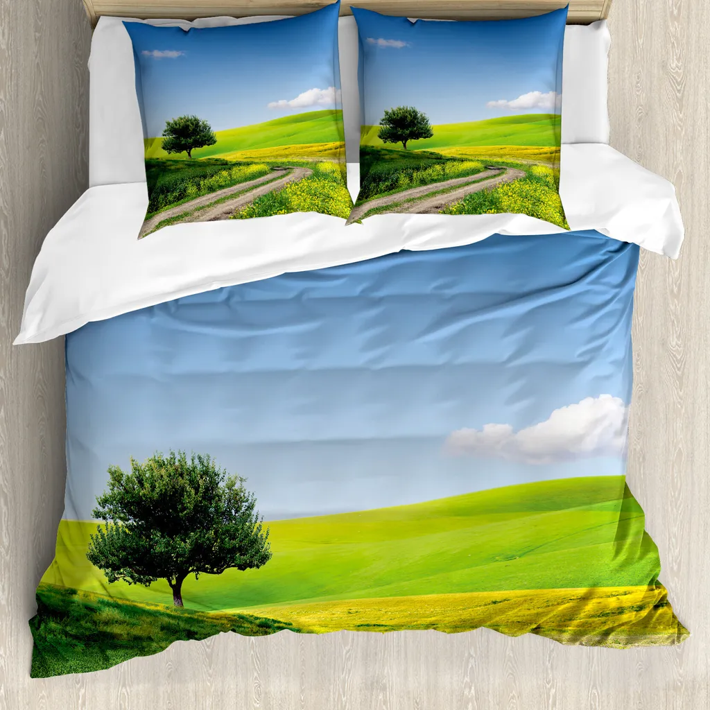 ABAKUHAUS Set Letto Naturale Paesaggio Rurale - Benessere Verde