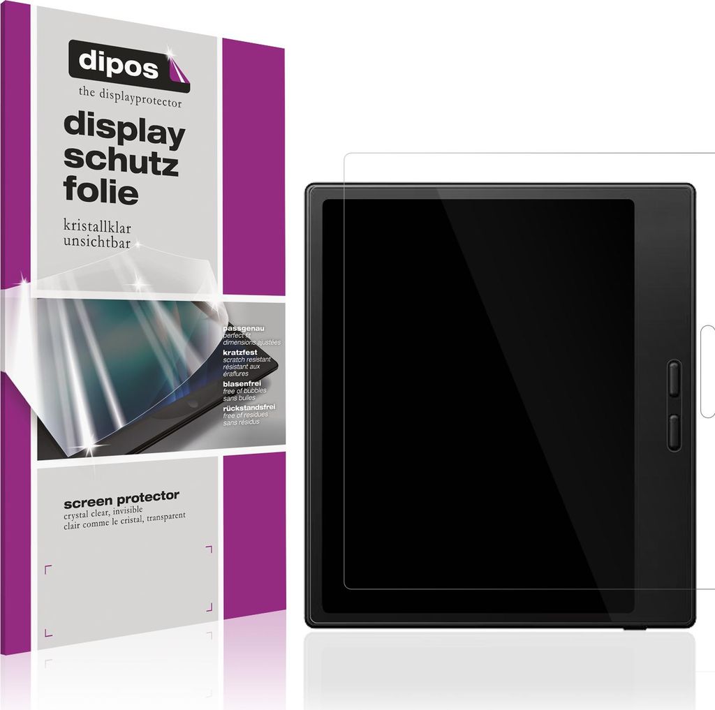 2x Schutzfolie für Onyx Boox Go Color 7 Gen2 klar Displayschutzfolie Folie Display Schutz dipos