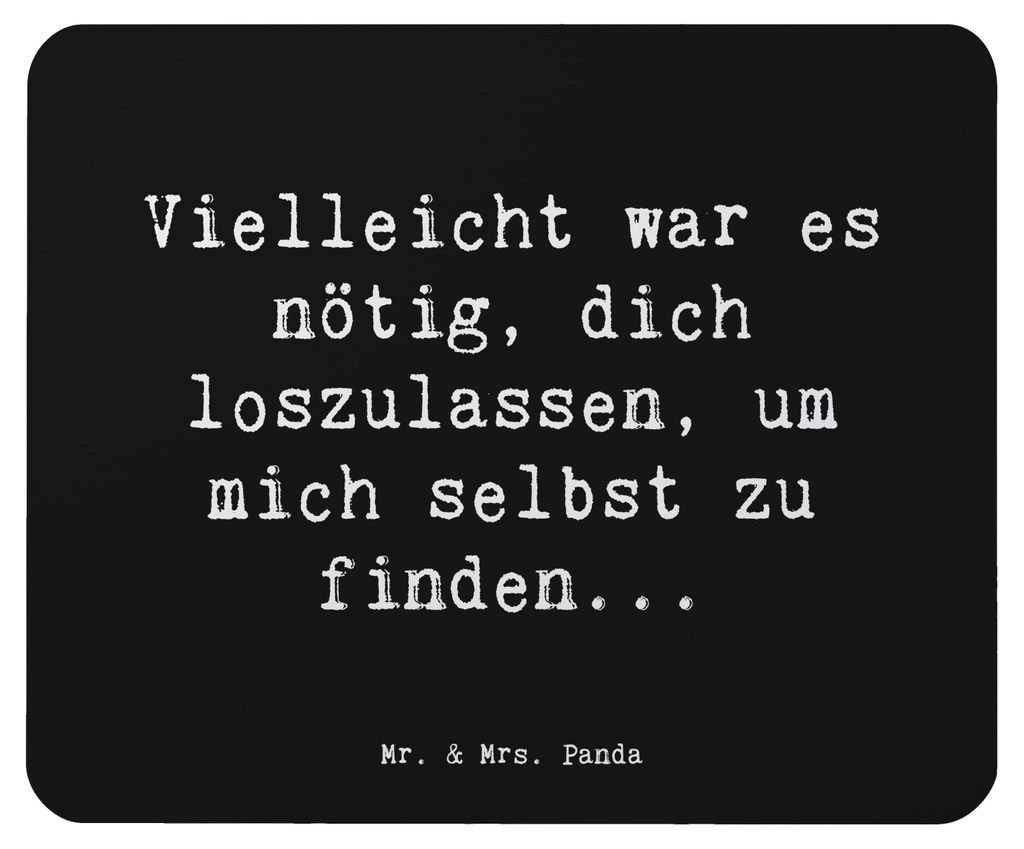 Mr. & Mrs. Panda Mouse Pad Spruch Liebeskummer Selbstfindung - Schwarz - Geschenk, computer mousepad, innere Freiheit, pc mauspad, neue Möglichkei...