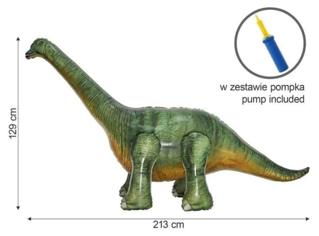 Fóliová balónik Dino Brachiosaurus s pumpou XXL Gigant Obrázok produktu 