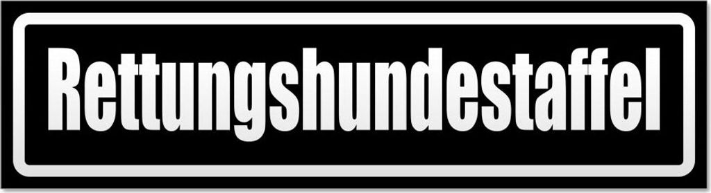 Rettungshundestaffel invertiert Magnetschild Schild magnetisch