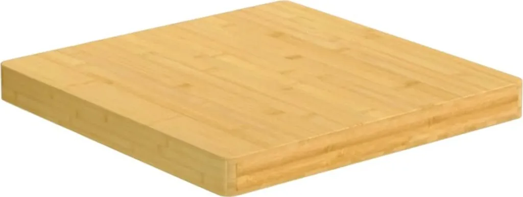 Ripiano Tavolo Quadrato 60x60 in Bambù Massiccio Spessore 40mm