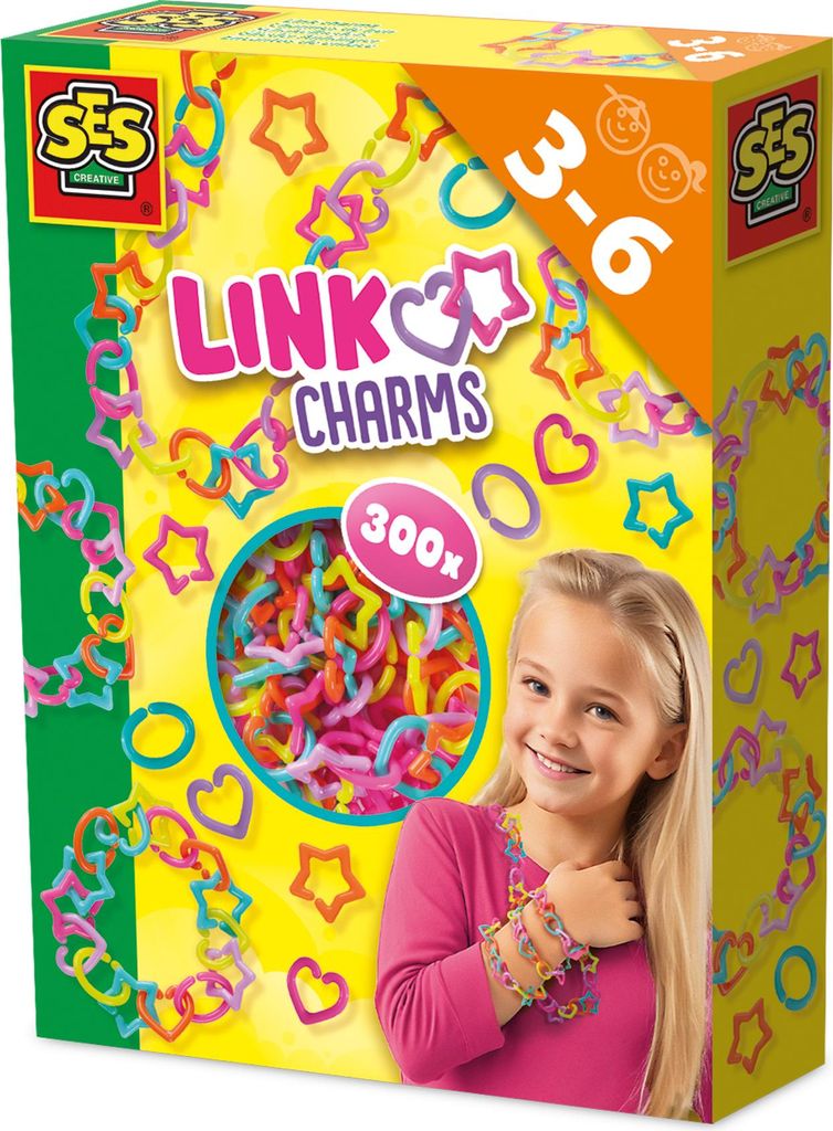 SES Creative 14052 Kettenanhänger - Armbänder und Ketten gestalten - Universelle Kettenanhänger - Für Kinder Ab 3 Jahren
