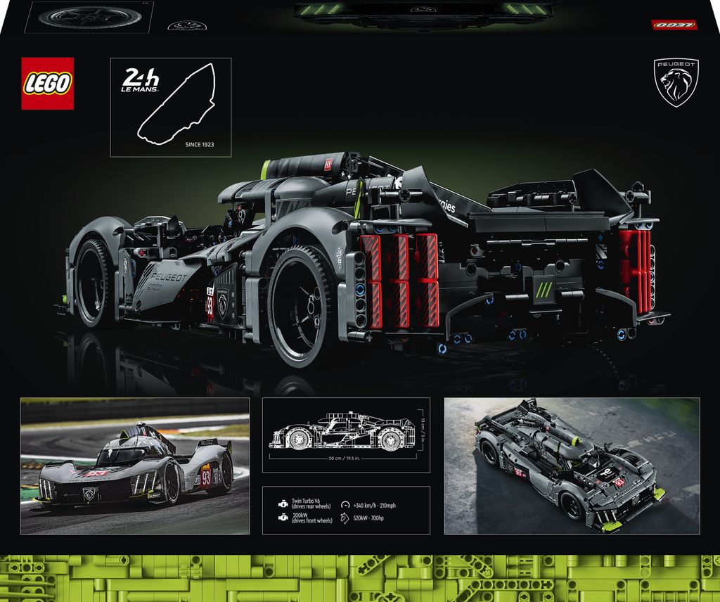LEGO® Technic 42156 PEUGEOT 9X8 24H Le Mans Hybrid Hypercar Obrázek produktu 