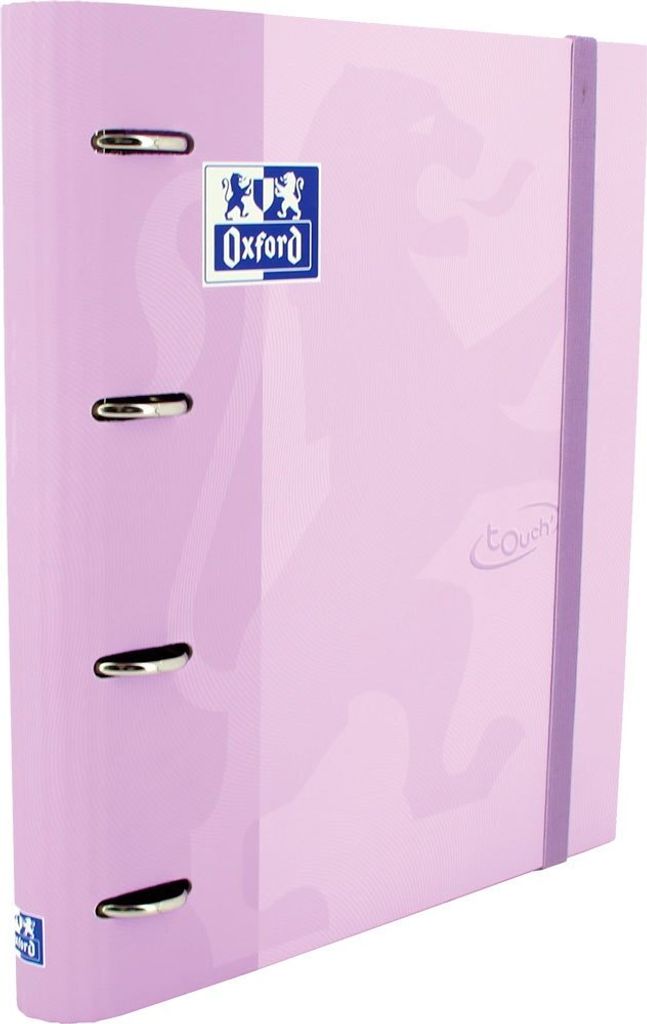 Oxford touch ring binder 4x35 europeanbinder with refill 100 sheets 5x5 a4+ pastel mauve