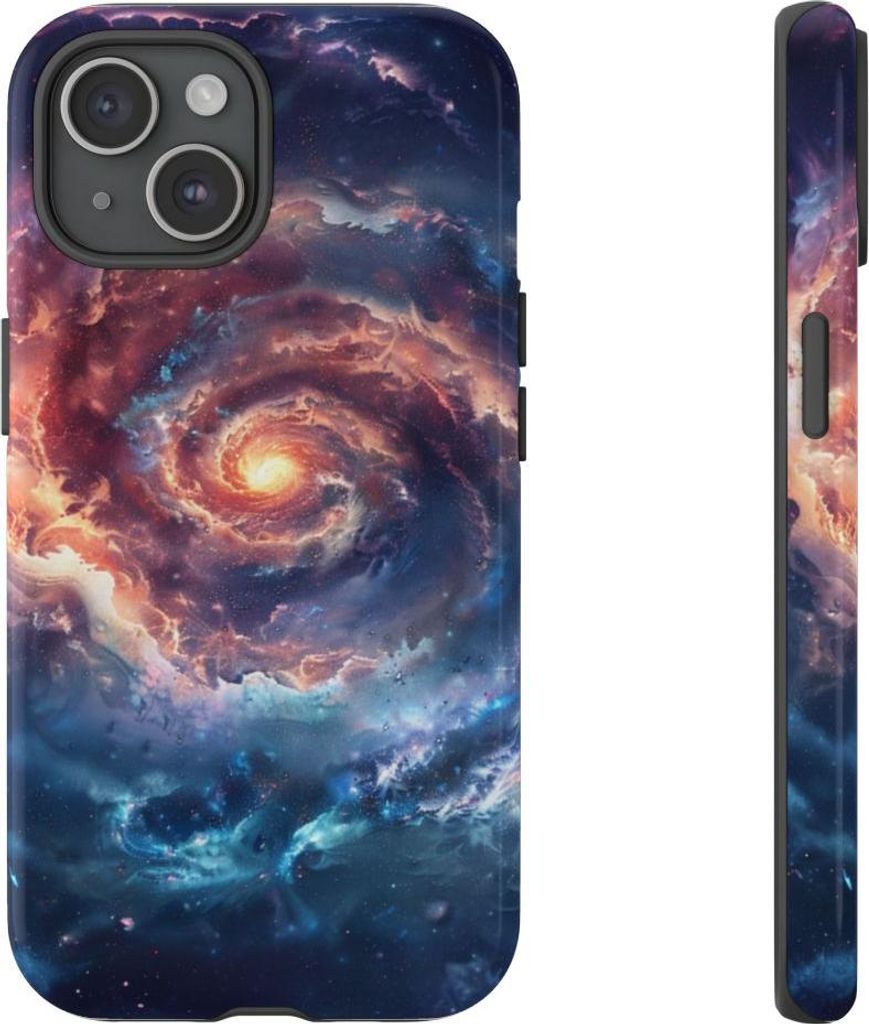Spiralgalaxie im kosmischen Wirbel – Hülle Kompatibel mit iPhone 15