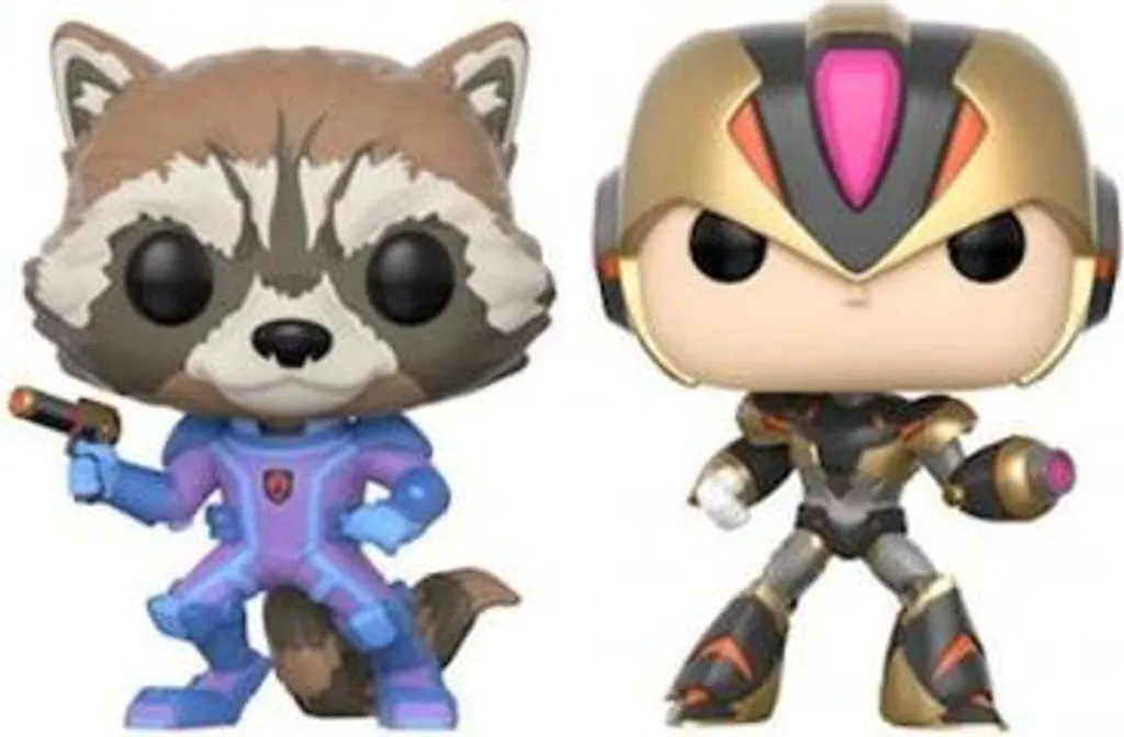 Figurines Pop Marvel vs. Capcom : Rocket vs. Mega Man X Pack de 2 Vinyle - 2
