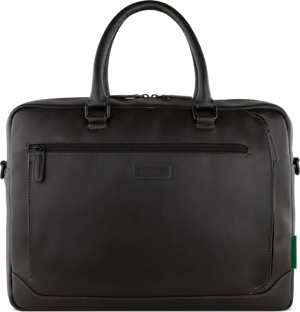 Briefcase Bugatti Clark Marrone Scuro - Borsa Ufficio Pelle Premium