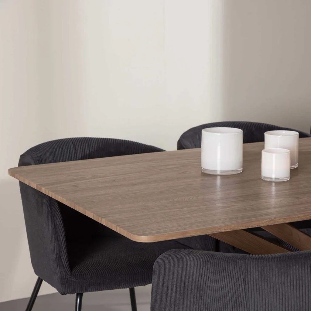 Table Piazza 180 cm mocca, la solution gain de place pour 6 convives - 17