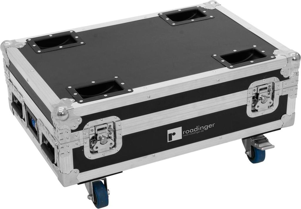 ROADINGER Flightcase 4x AKKU BAR-6 Glow QCL Flex QuickDMX mit Ladefunktion (31005137)