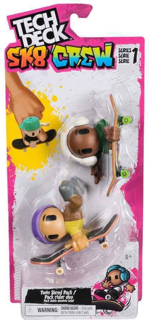 Tech Deck - Sk8 Crew Deux personnages sur des skateboards Image du produit 