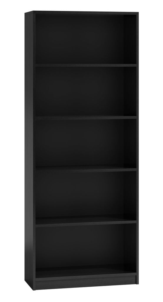 Schmales Bücherregal RAUNO – 60 cm, schwarz