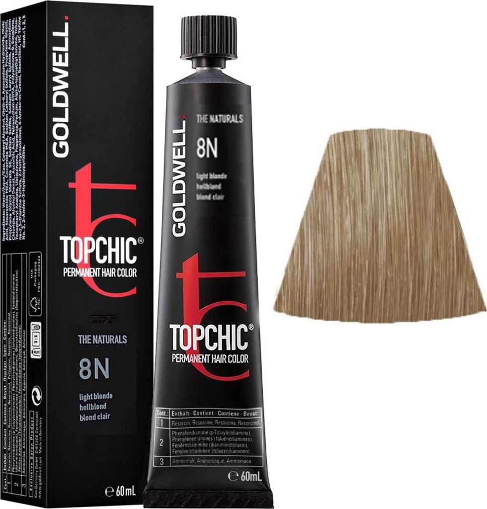 Goldwell Topchic Tube 8N Light Blonde  60ml - colore Immagine del prodotto 