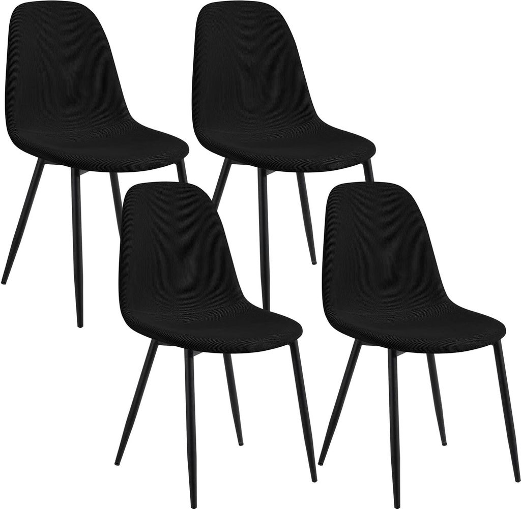 EUGAD 4 × Esszimmerstühle mit Rückenlehne, Polsterstuhl Produktbild 2