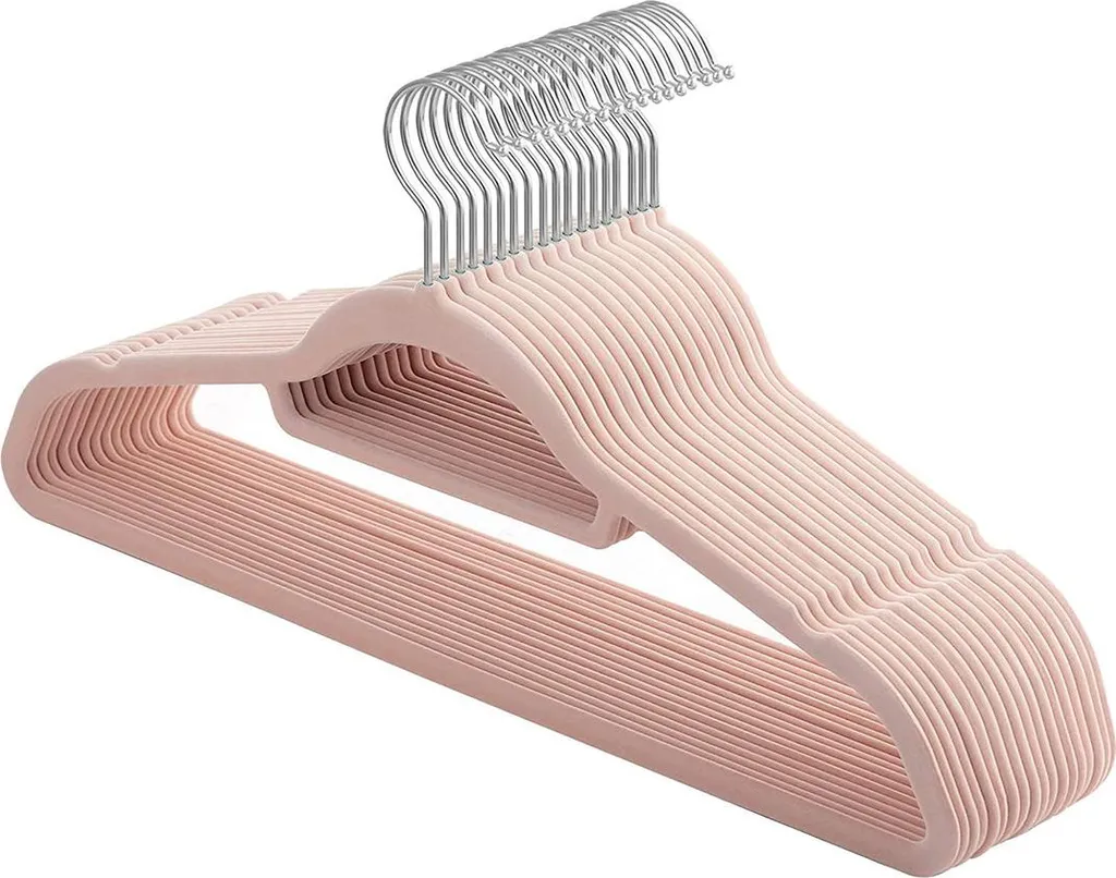 Cintre avec barre centrale pour cravates en bois de lotus finition naturelle