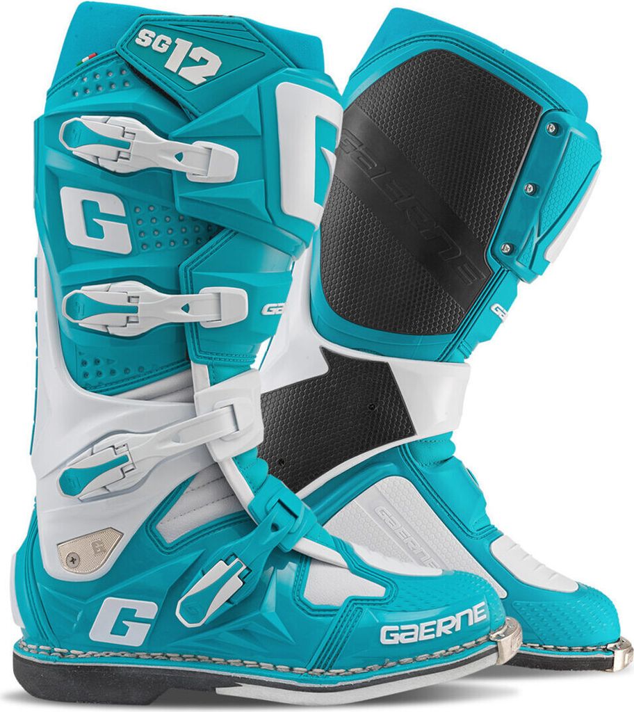 Gaerne SG-12 Motocross Stiefel, türkis/weiß, 42