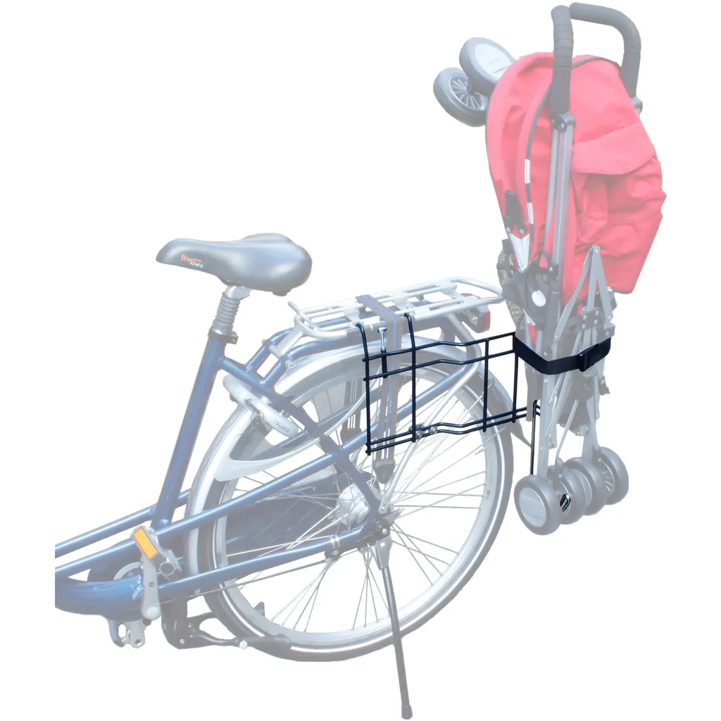 Comment Transporter une Poussette à Vélo ? Solution Buggy-Mee Noir Métal - 7