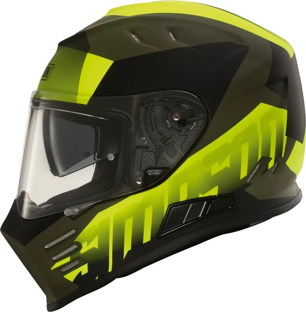 Casque Simpson Venom Army XL avec Écran Solaire et Design Jaune/Noir