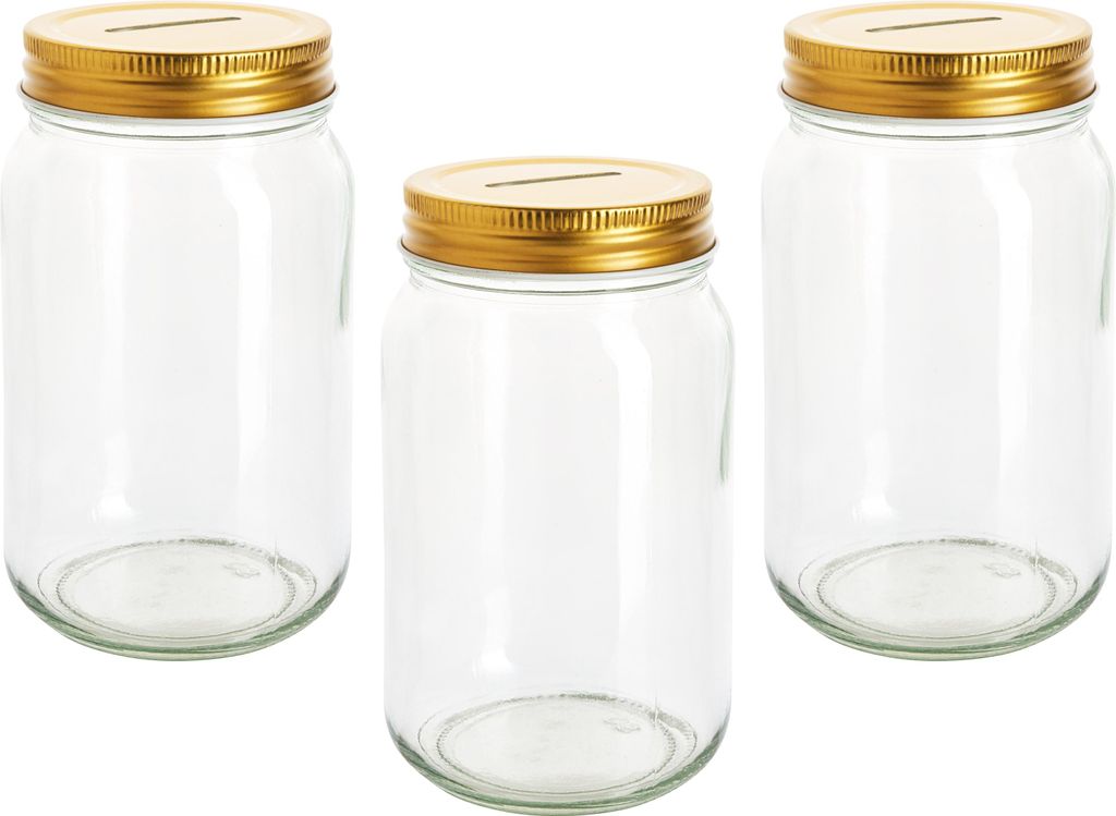 VBS Spardose "Sparglas", 3 Stück Produktbild 
