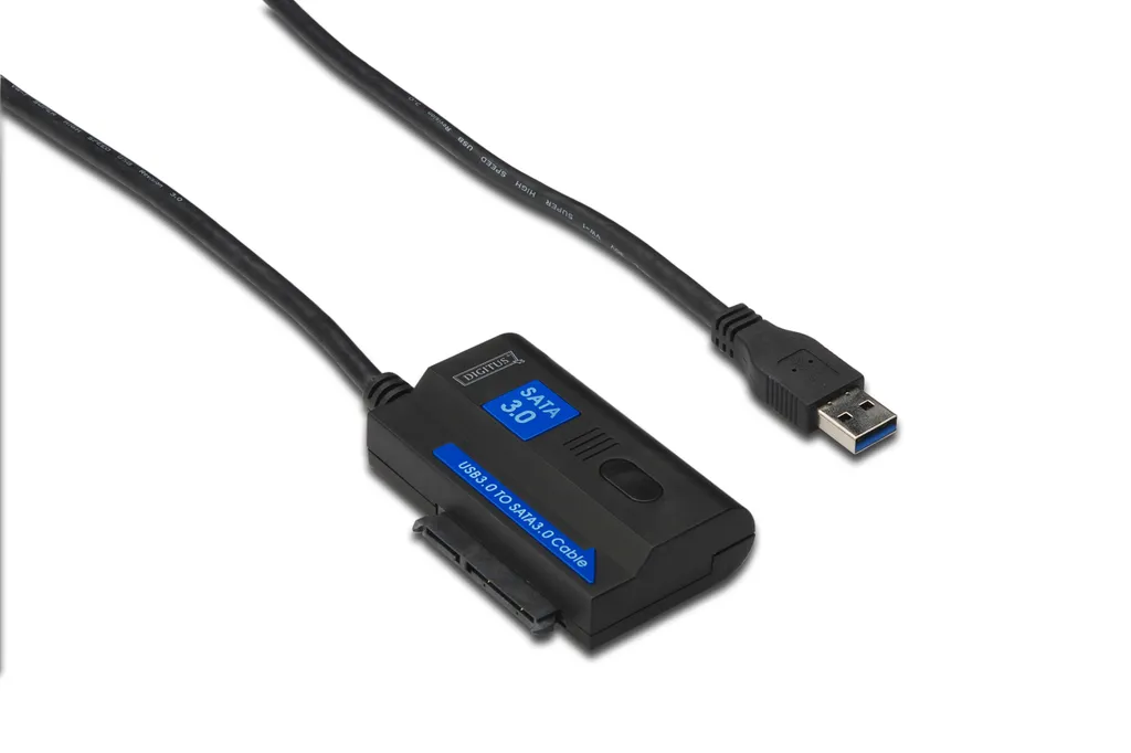 DIGITUS Câble Adaptateur USB 3.0 vers SATA III pour Disque Dur 2.5 SSD