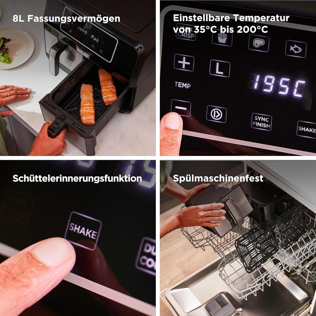 Doppel-Heissluftfritteuse HFM20 2x4L Produktbild 5