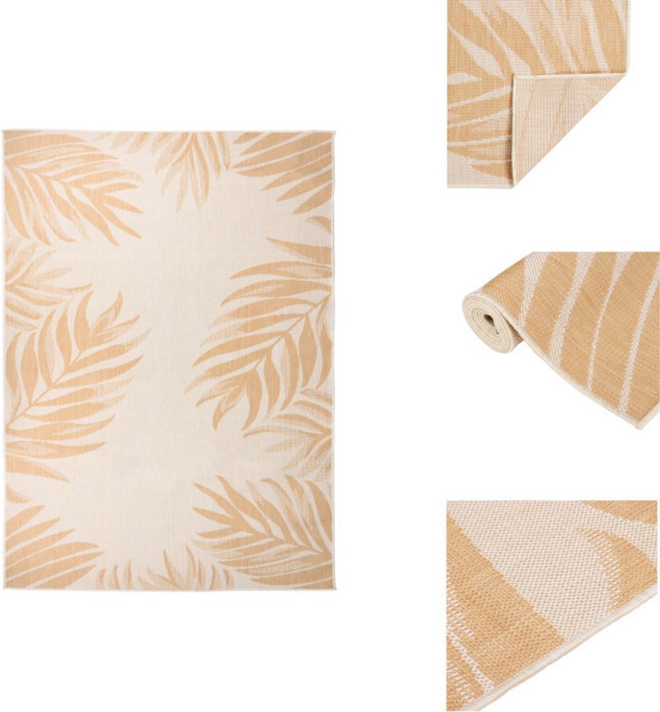vidaXL Outdoor-Teppich Flachgewebe 200x280 cm Blattmuster - Teppiche