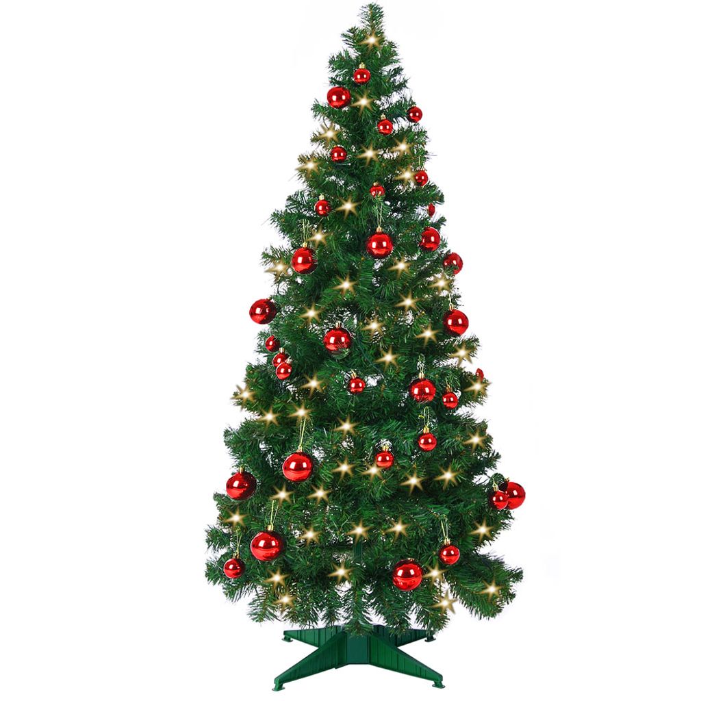 Künstlicher Weihnachtsbaum LED Christbaum PVC Tannenbaum Kunstbaum 150-180-210cm