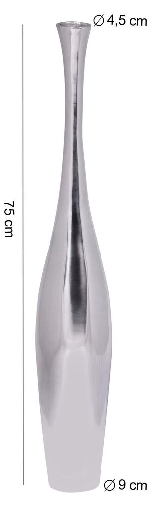 Vase décoratif FineBuy 75 cm - Décoration en aluminium - Image du produit 