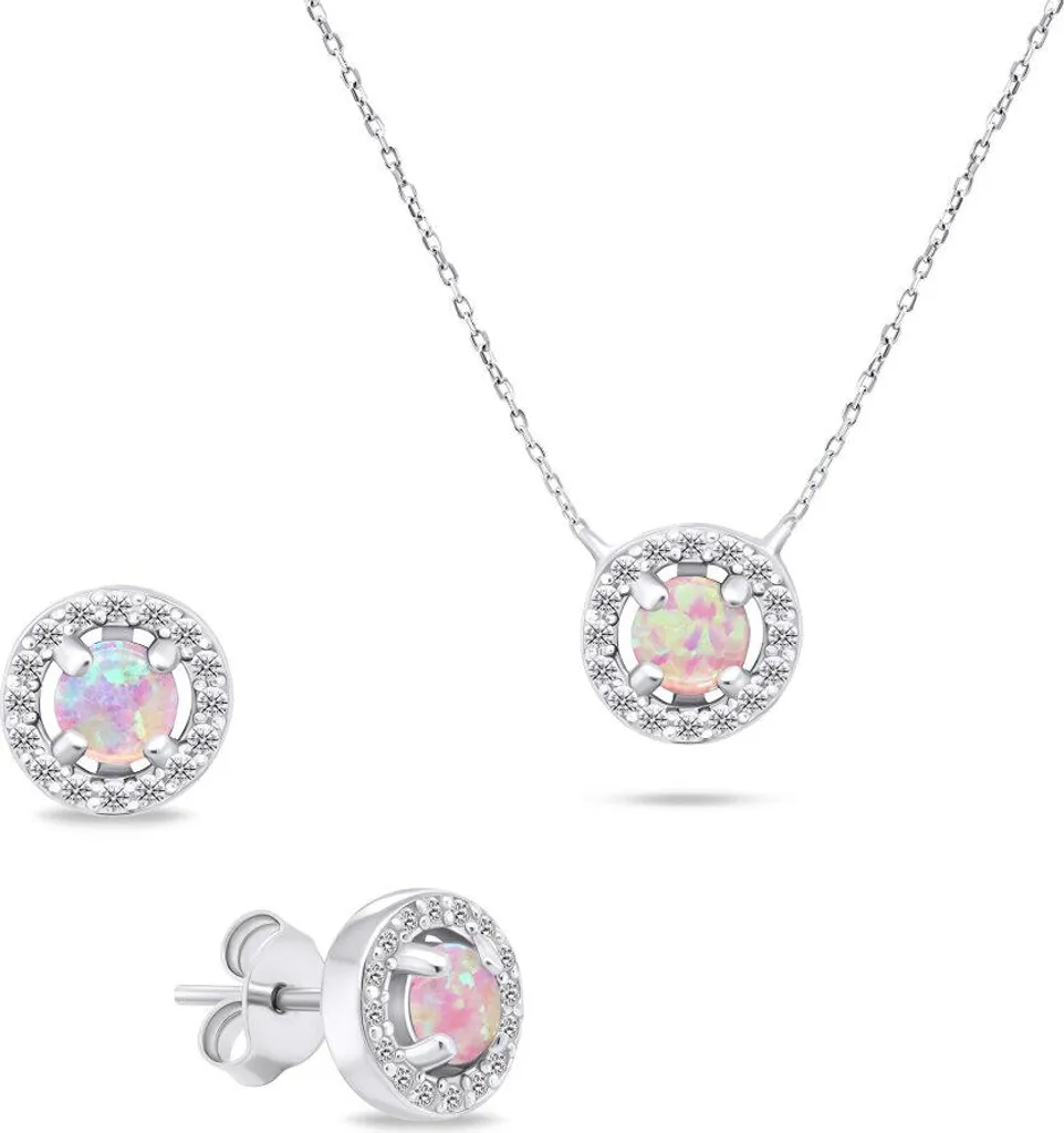 Ideale Regalo Donna: Set Argento 925 con Opale SET225WP Incantevole