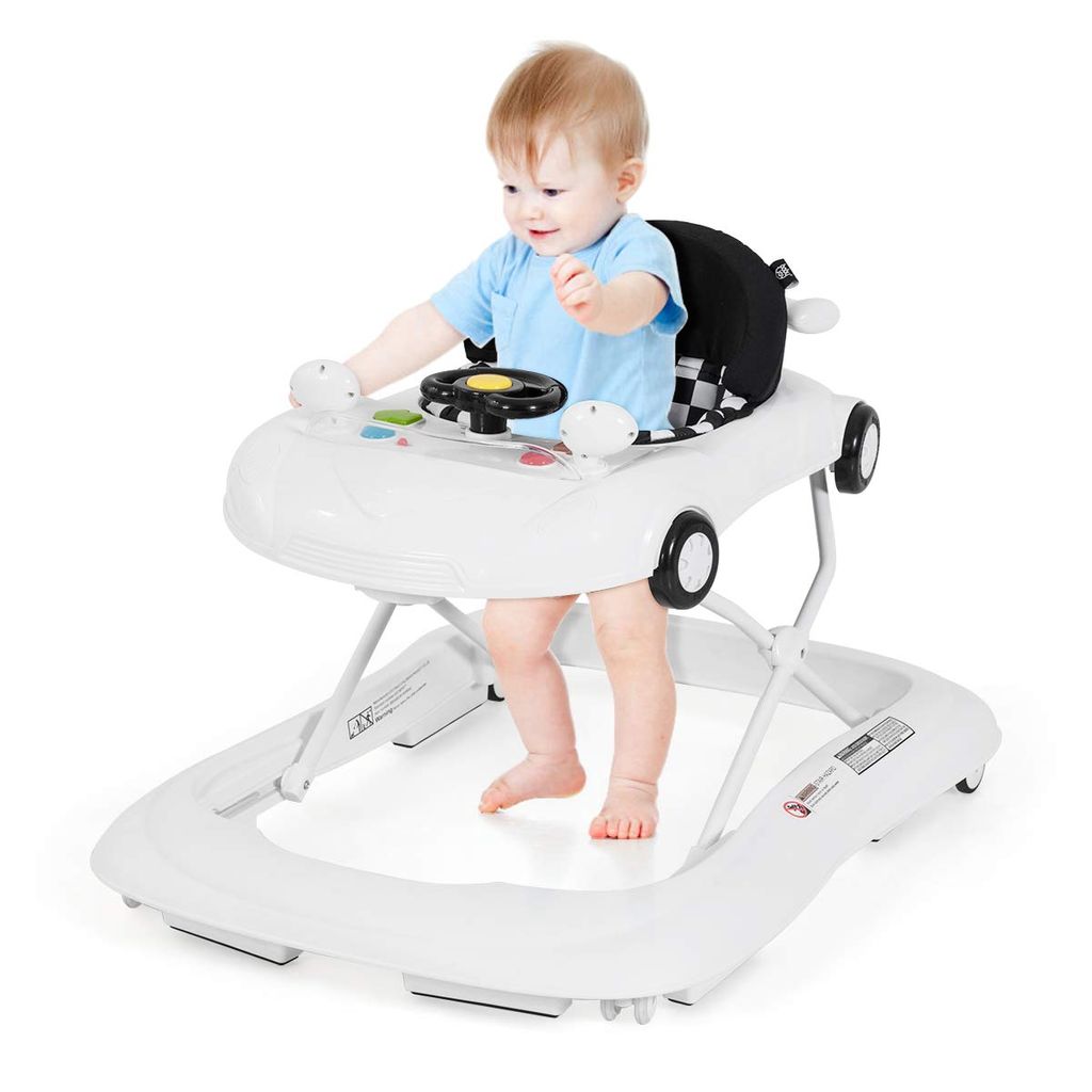 2-in-1 Lauflernhilfe Baby Walker höhenverstellbar Gehfrei klappbar Lauflernwagen 