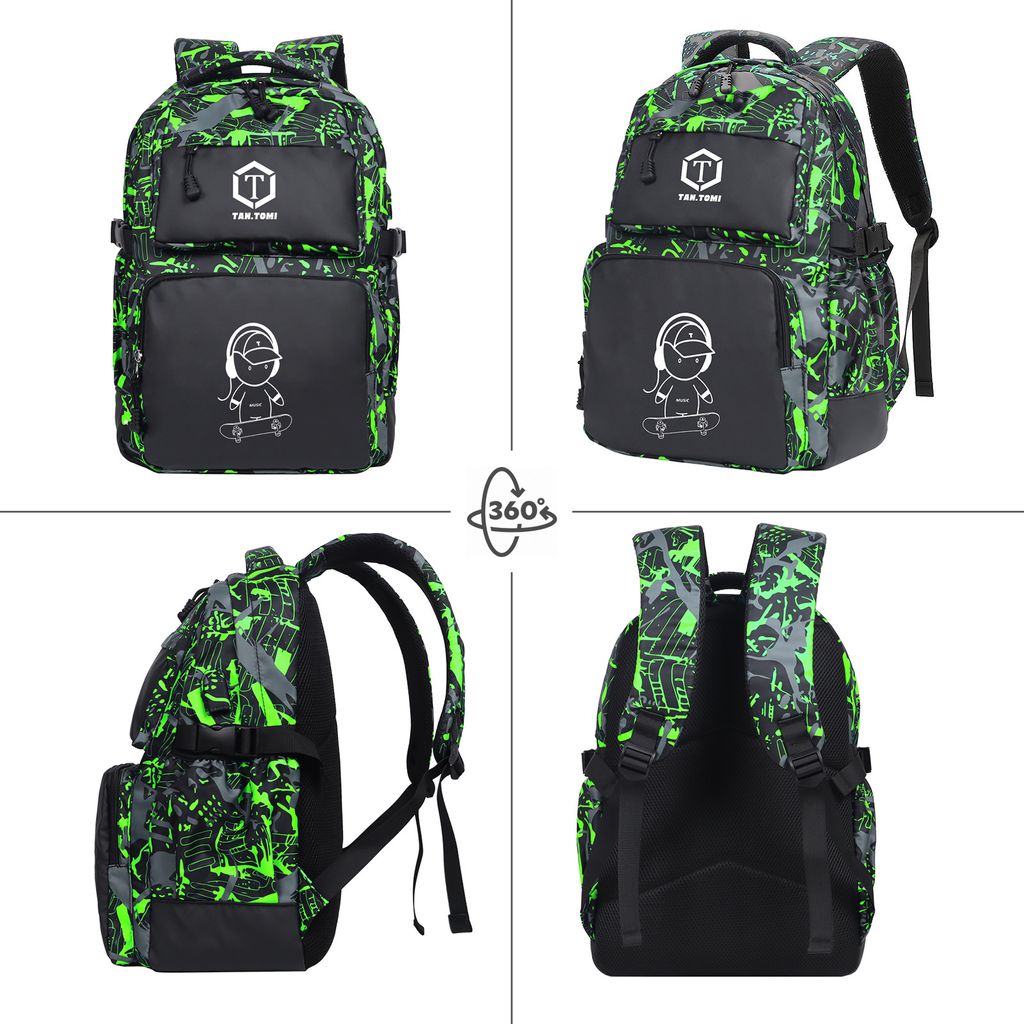 Mofut Schulrucksäcke, 2 Stück Rucksack Anime Leuchtender Produktbild 6