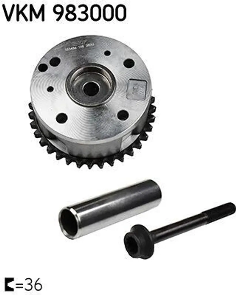 SKF VKM 983000 Déphaseur d'Arbre à Cames pour VW Golf V 1K1 36 Dents