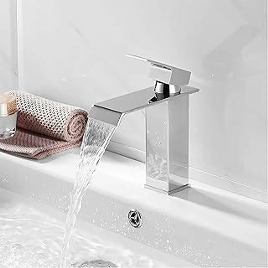 Rubinetto Cascata XWIHTR Miscelatore Bagno Cromo Ottone Risparmio Idrico