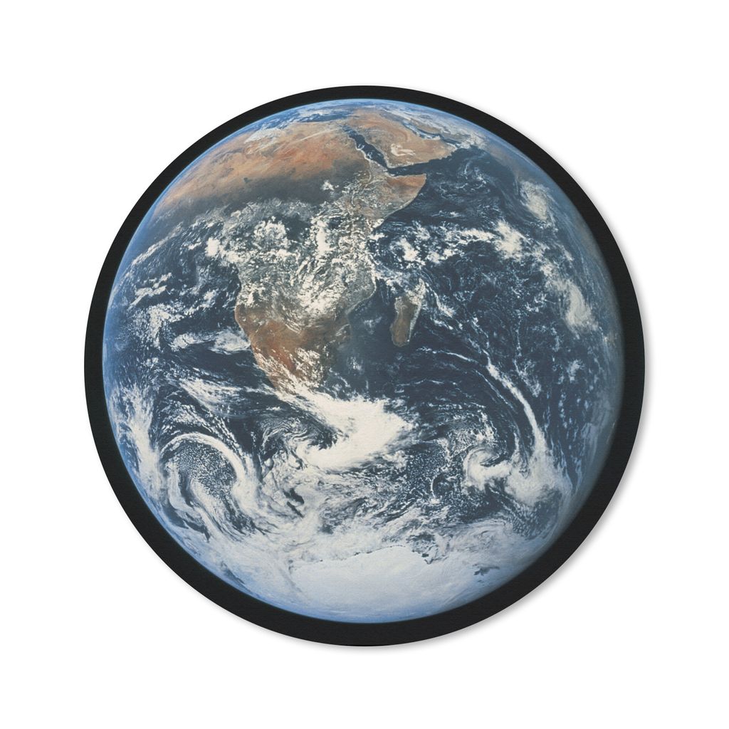 MuchoWow Mauspad Mousepad Der Planet Erde vor einem dunklen Himmel 40x40 cm - Mousepads - Maus Mat - Pad - Mausunterlage - Schreibtisch Accessoires