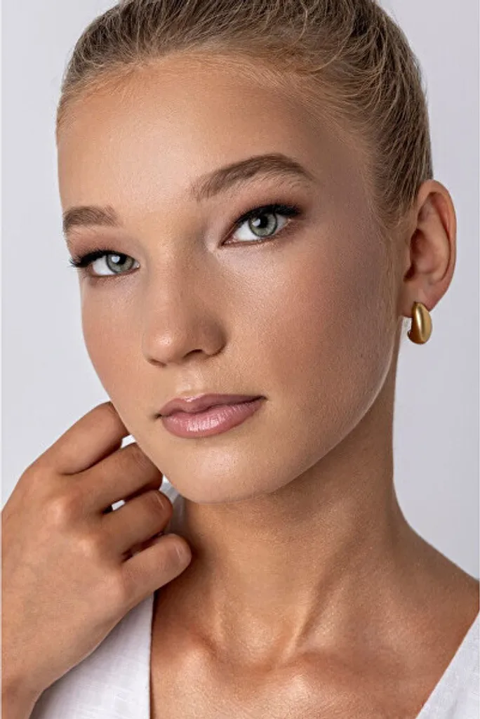 Orecchini discreti in acciaio placcato oro Tear Drop Katie EWE24048G - 3